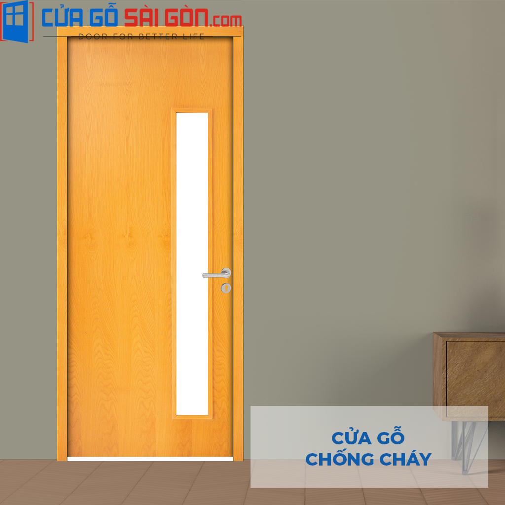 Cua go chong chay MDF Veneer P1G1 soi