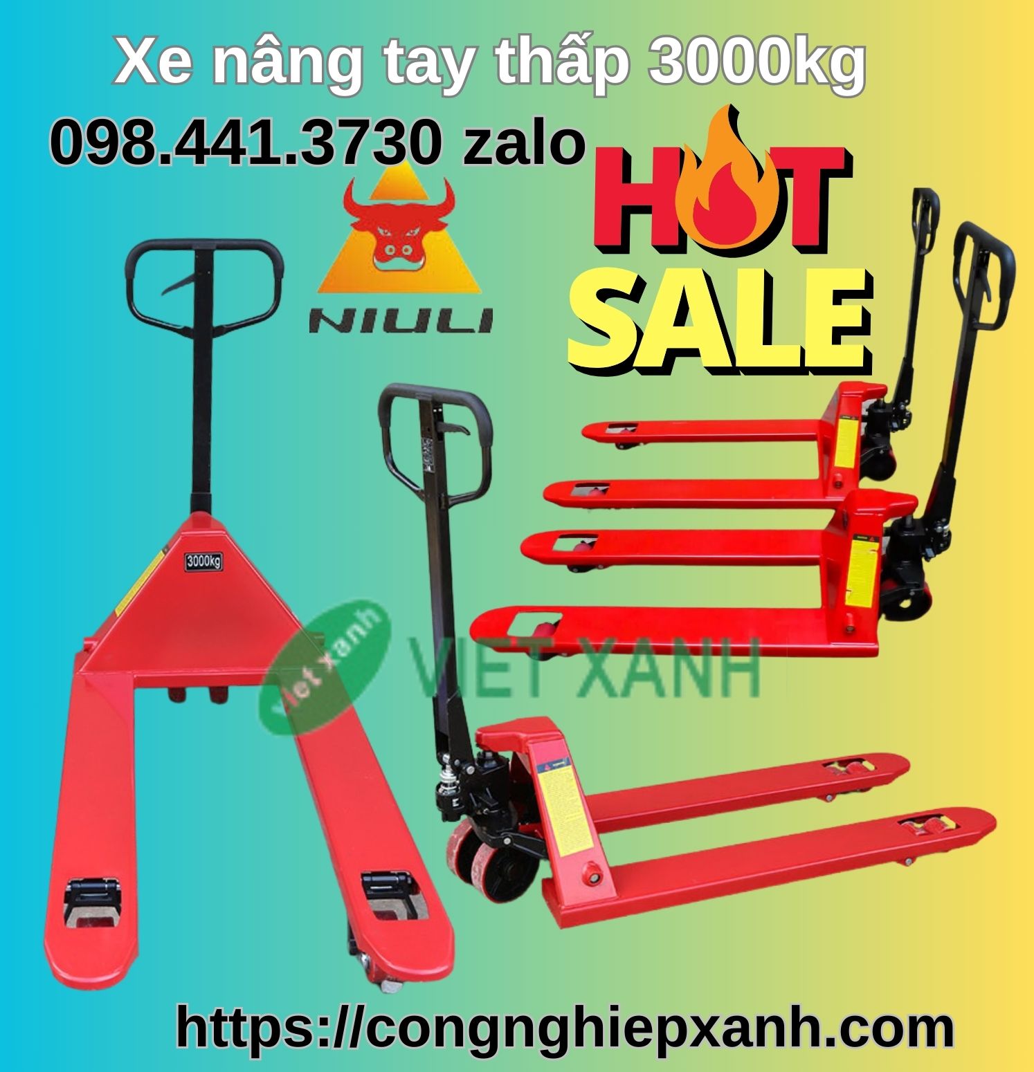 Xe nâng tay Niuli 3000kg