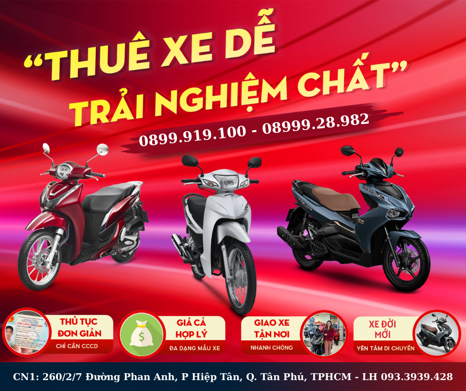 Cho thuê xe máy hồ chí minh