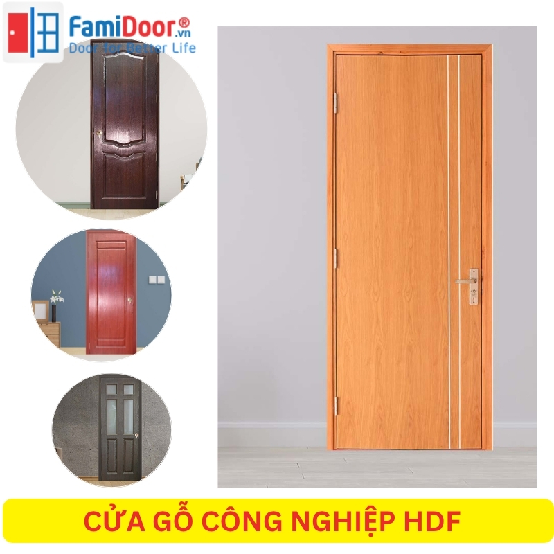 Cửa gỗ công nghiệp HDF có chất lượng cao, giá tốt 