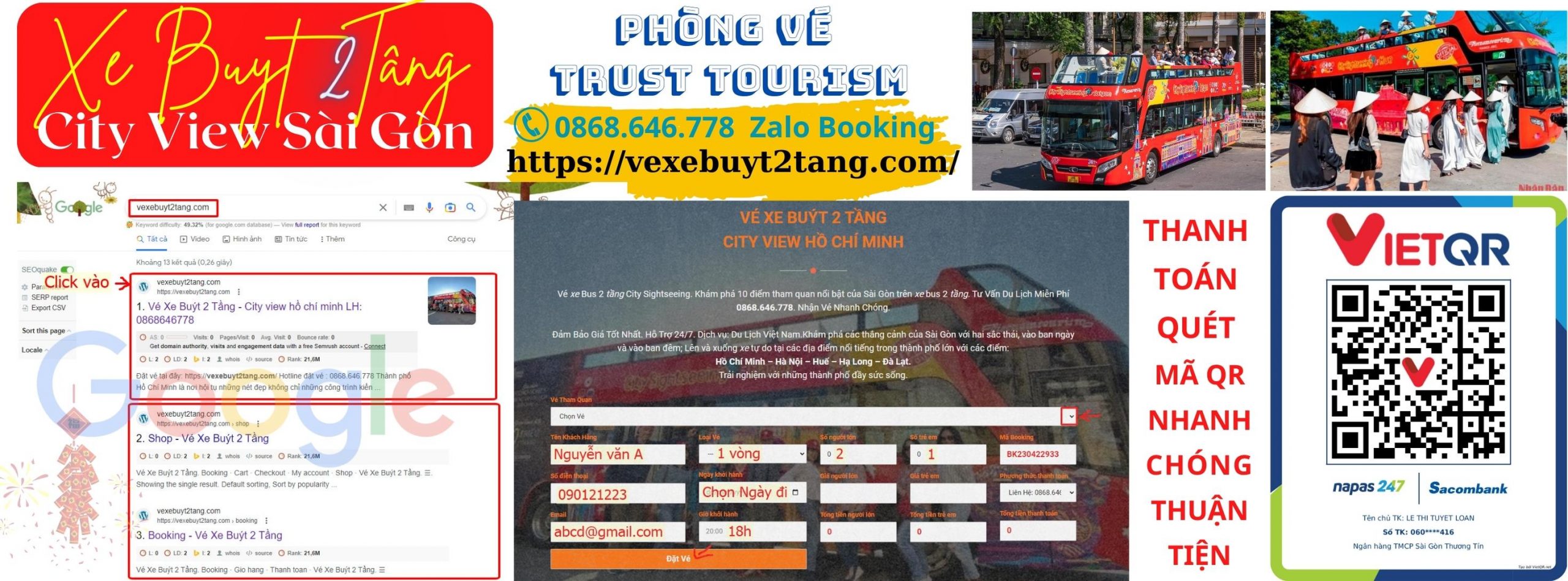 Tour đêm Huế – Xe buýt 2 tầng – City Sightseeing