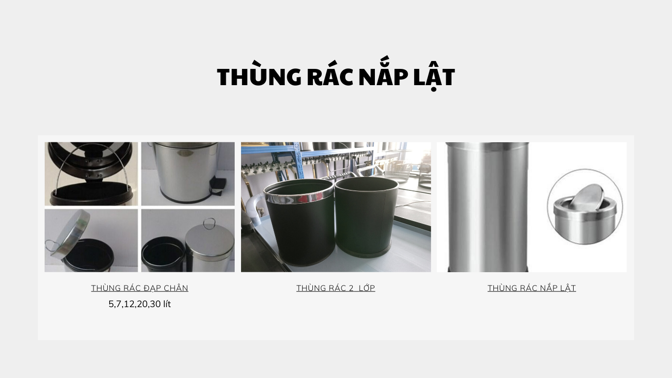 Thiết kế thùng rác inox
