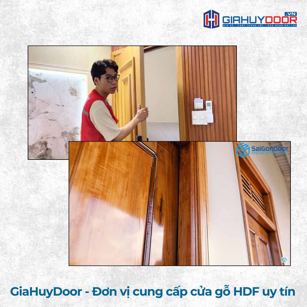 GiaHuyDoor - Đơn vị cung cấp và thi công cửa gỗ công nghiệp HDF uy tín