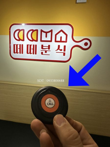 nút chuông gọi phục vụ lắp đặt tại nhà hàng tê tê