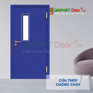 Cửa Thép Chống Cháy P1G1 xanh duong
