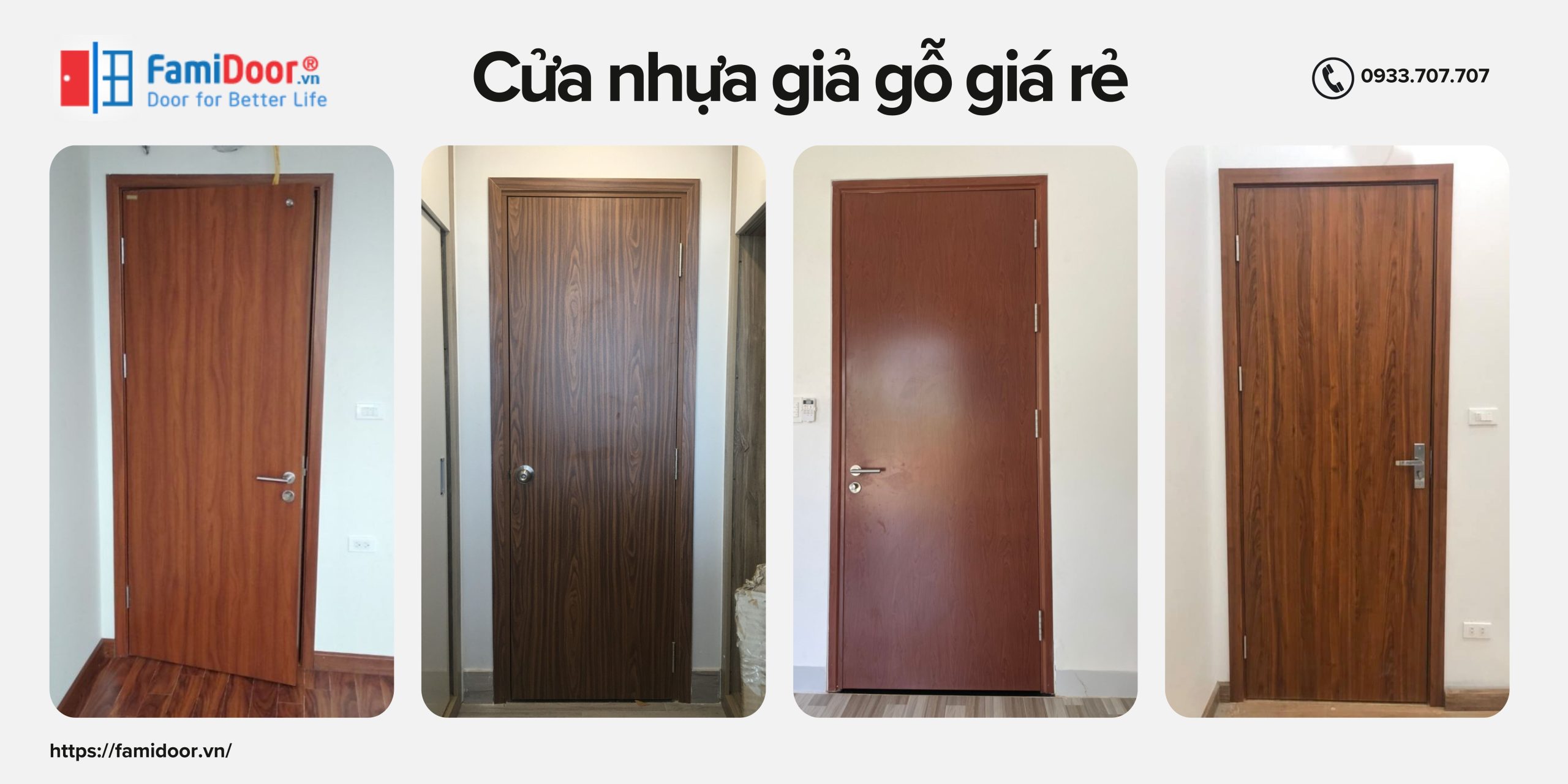 Tham khảo các mẫu cửa nhựa giả gỗ giá rẻ