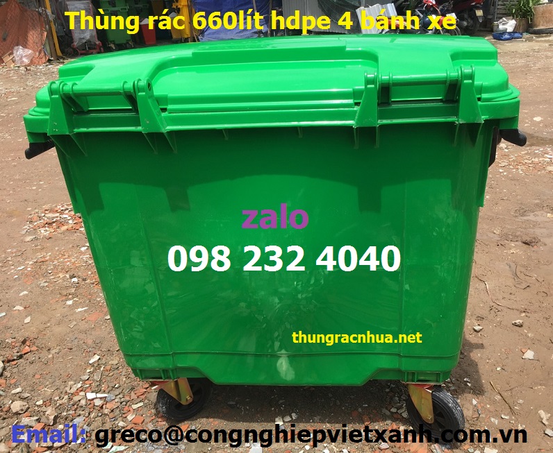 Thùng Rác 660 Lít Đẹp Mắt